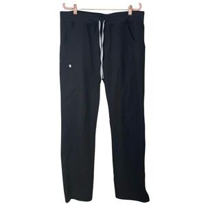 Figs Scrub Pants Womens Large Tall Black Kade Cargo FIONx Pull On Pockets Nurse
